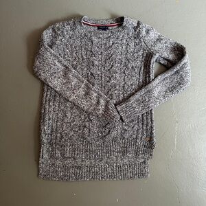 Gray Cable Knit Sweater Tommy Hilfiger